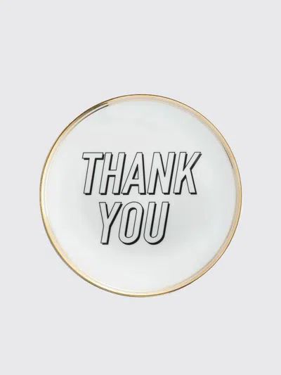 Bitossi Home Thank You Plates (set Of Two) In White