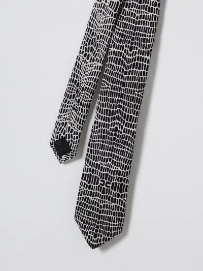 Elisabetta Franchi Twill Snake-print Tie In Gray