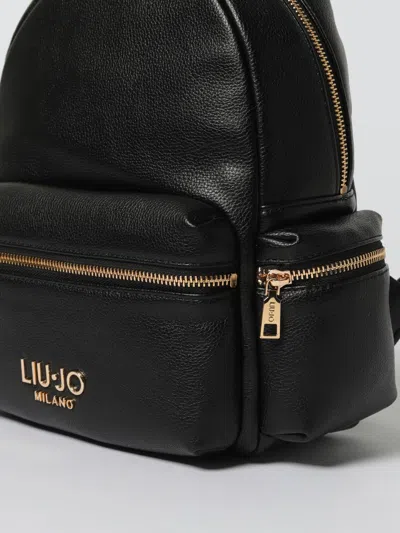 Liu •jo Versatile Backpack Featuring Multiple Pockets In Black