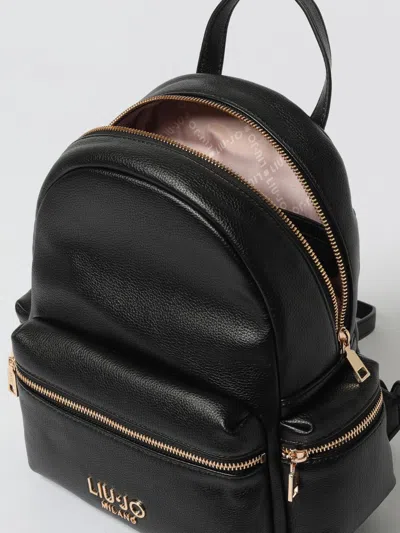 Liu •jo Versatile Backpack Featuring Multiple Pockets In Black