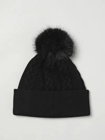 Liu •jo Cable-knit Pompom Hat In Black