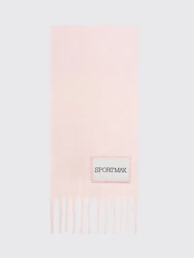 Sportmax Fringed Edge Scarf Collection In Pink