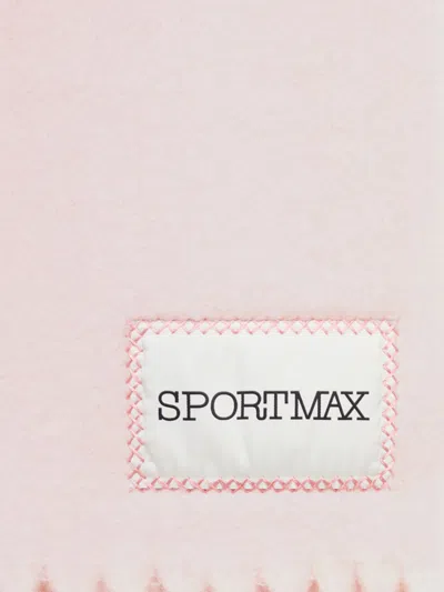 Sportmax Fringed Edge Scarf Collection In Pink