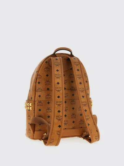 Mcm Small Medium Backpack With Front Pocket And Straps In Brown