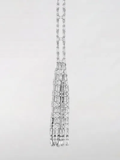 Dsquared2 Crystal Drop Earrings Geometric Detailing In Metallic