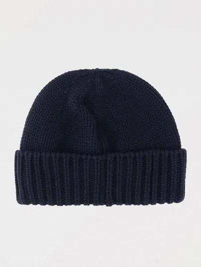 Woolrich Wool Beanie With Logo In Blue