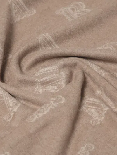Max Mara Cashmere Jacquard Stola In Brown
