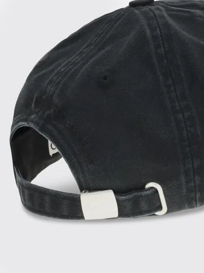 Ganni Women Puppy Organic Cotton Baseball Cap In Black