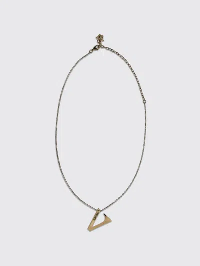 Versace V Chain Necklace In Gold