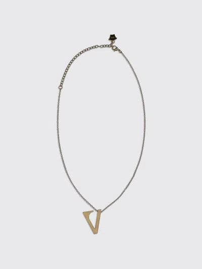 Versace V Chain Necklace In Gold