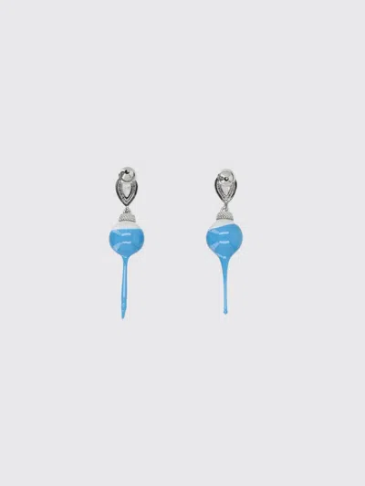 Ottolinger Blue Dipped Pearl Drop Earrings In Blue
