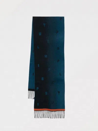 Paul Smith Men Scarf Stack Logo In Blue