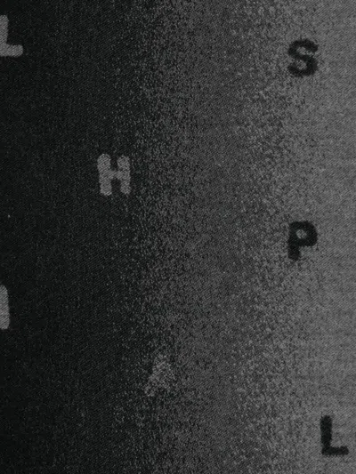 Paul Smith Logo Jacquard Fringed Scarf In Black