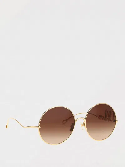 Chloé Gold Metal Sunglasses In Gold
