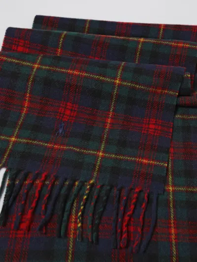Polo Ralph Lauren Check Wool Scarf In Multi