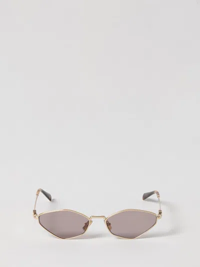 Miu Miu 0mu 56zs Miu Regard 5ak20i Gold Sunglasses In Gray