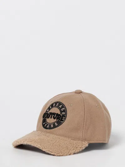 Versace Jeans Couture Logo-embroidered Baseball Cap In Brown