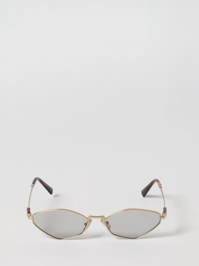 Miu Miu Hexagon-frame Gold-tone Sunglasses