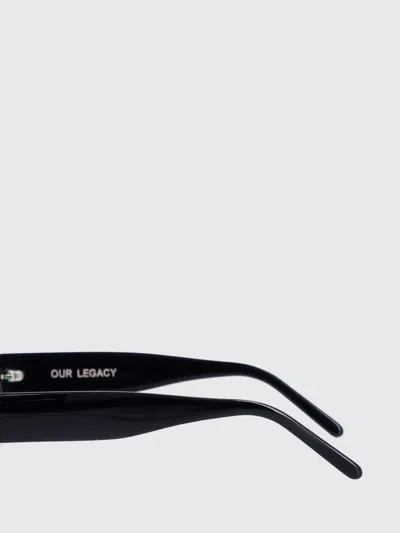 Our Legacy Samhain Rectangular Black Acetate Sunglasses In Black