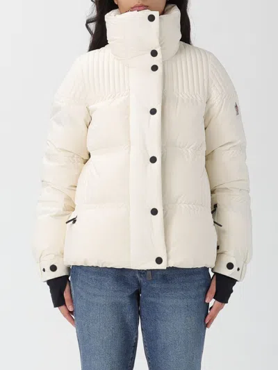 Moncler Anglin Padded Jacket With Logo-patch In Neutral