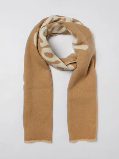Maison Kitsuné Maison Kitsune Handwriting Scarf In Brown