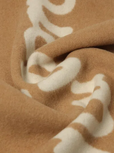 Maison Kitsuné Maison Kitsune Handwriting Scarf In Brown