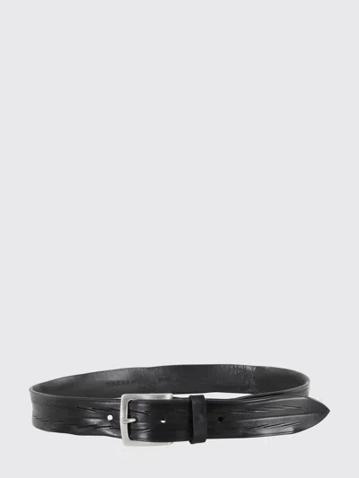 Orciani Bull Soft Smooth Black Leather Belt In Black