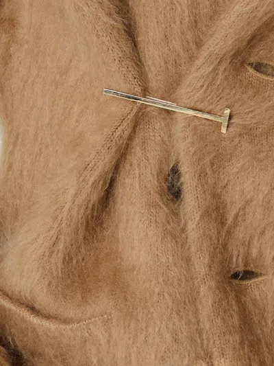 Tom Ford T-shaped Gold-tone Brooch Pin In Gold