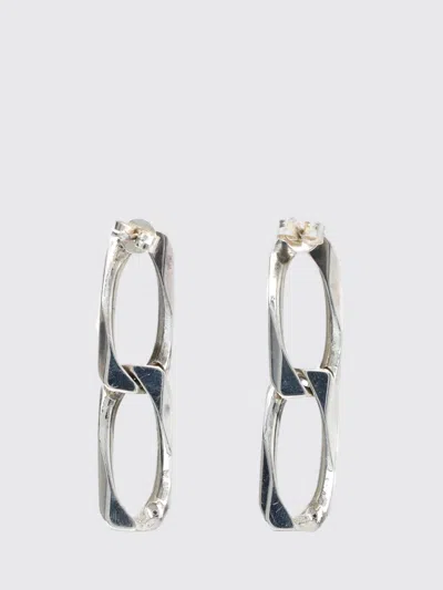 Emanuele Bicocchi Silver Chain Link Earrings In Silver