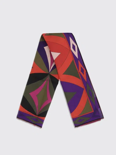 Pucci Geometric-pattern Silk Scarf In Multi