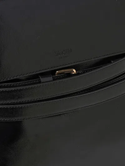 Moschino Top Handle Strap Backpack In Black