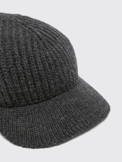 Mrz Knitted Wool Baseball Cap In Gray