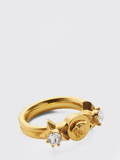 Versace Crystal Medusa Star Ring In Gold