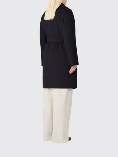 Max Mara Long Sleeve Coat In Blue
