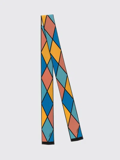 Valentino Geometric Pattern Lightweight Rectangular Scarf In Multi