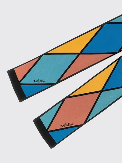 Valentino Geometric Pattern Lightweight Rectangular Scarf In Multi