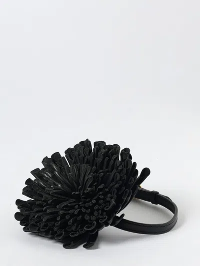 Alaïa Flower-detailed Leather Choker In Black