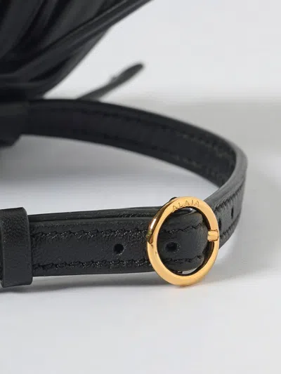 Alaïa Flower-detailed Leather Choker In Black