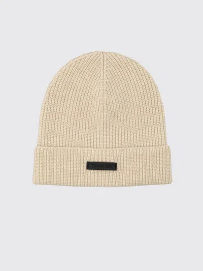 Fear Of God Cream Logo Beanie Hat In Neutral