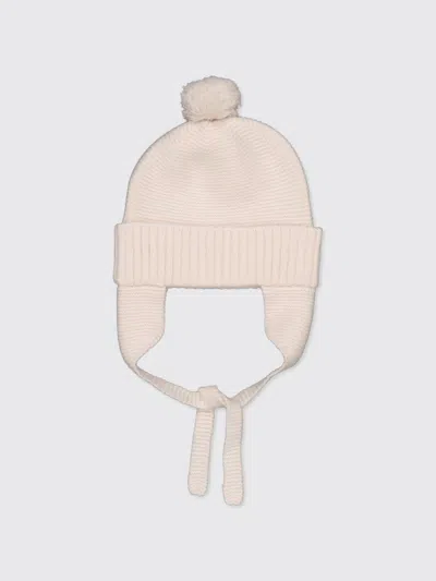 Bobbin & Tricot Baby Cashmere Pompom Beanie In White
