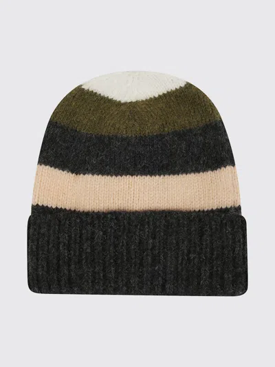 Alanui Striped Beanie Featuring Folded Cuff In Green