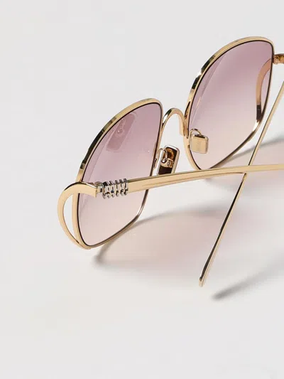 Miu Miu Sunglasses Woman  In Gold