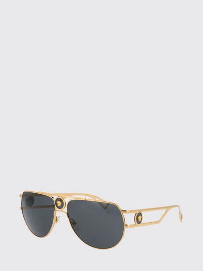 Versace Eyewear Double Bridge Aviator In Gray