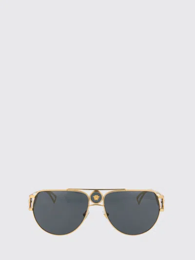 Versace Eyewear Double Bridge Aviator In Gray