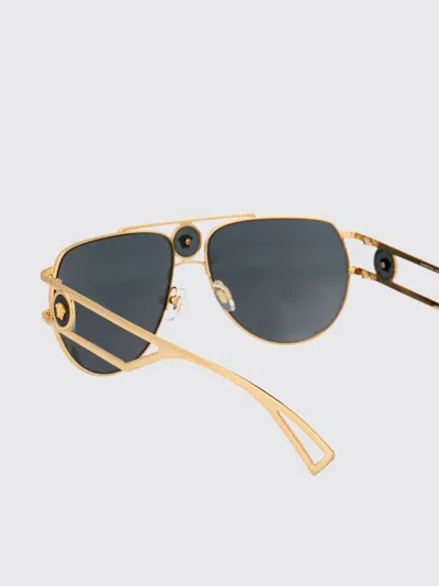 Versace Eyewear Double Bridge Aviator In Gray