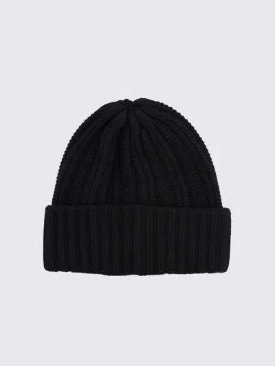 Max Mara Cashmere Cap With Logo In Black