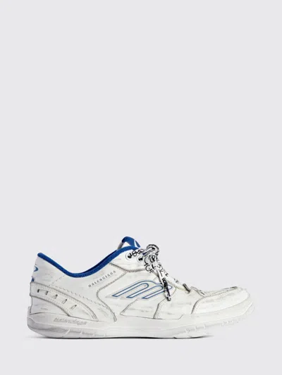 Balenciaga Coastal Inspired Sneakers Featuring Textured Sole In White