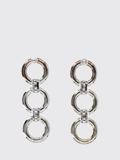 Self-portrait Crystal Link Three-tiered Earrings In Silver