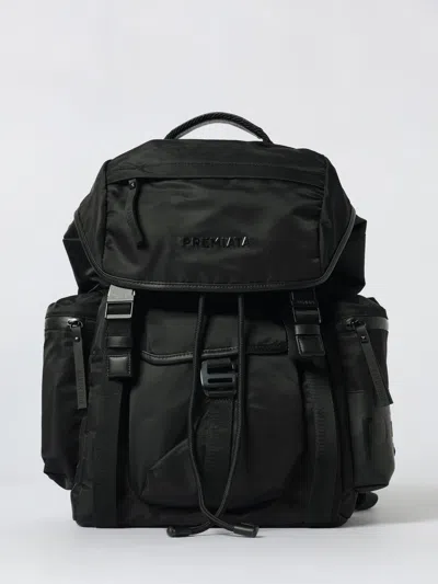 Premiata Versatile Backpack With Multiple Zippered Pockets In Black