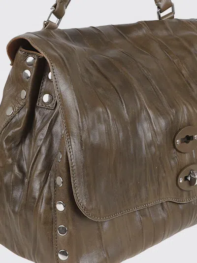 Zanellato Postina® Studded Leather Crossbody Bag In Brown